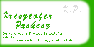 krisztofer paskesz business card